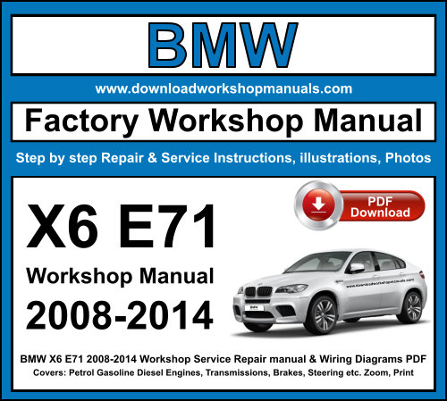 BMW X6 E71 Workshop Repair Manual Download PDF