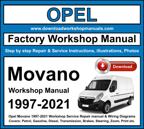 Opel Movano 1997-2021 Workshop Repair Manual Download