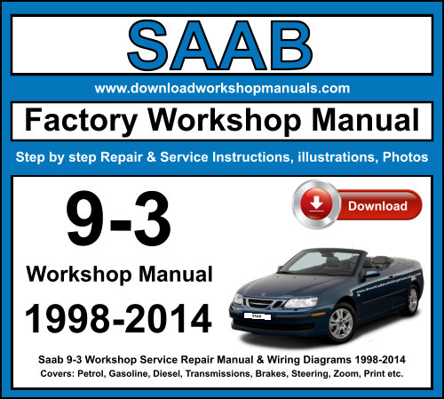 Saab 93 Workshop Repair Manual Download 1998-2014