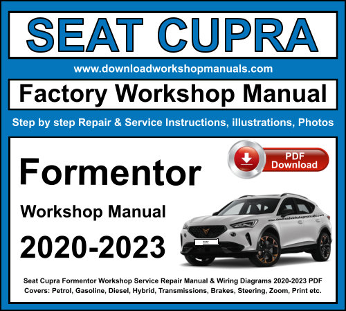 Seat Cupra Formentor Workshop Repair Manual Download PDF 2020-2023