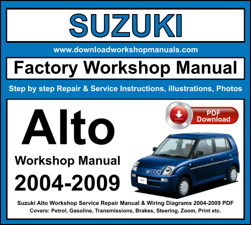 Suzuki Alto Workshop Repair Manual Download PDF 2004-2009